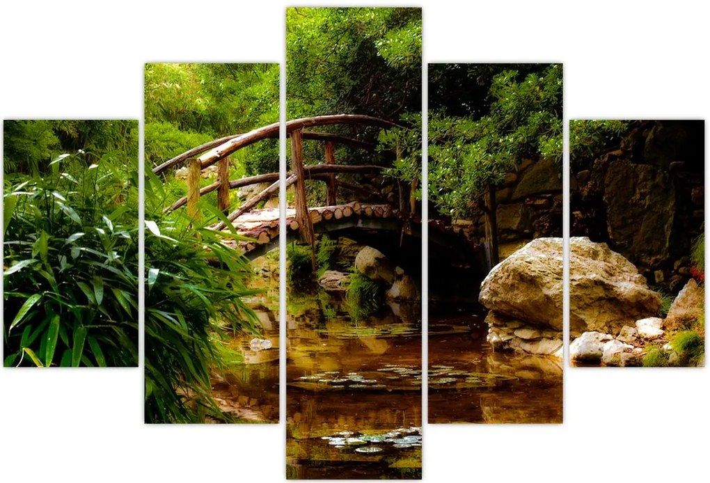 Tablou - Pod prin râu (150x105 cm)