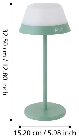 Lampă LED RGBW dimabilă de exterior Eglo 900981 MEGGIANO LED/1,5W/5V IP54 verde