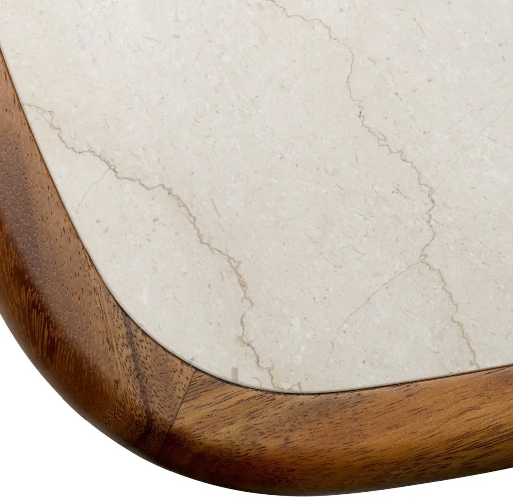 Masuta laterala LUX, Marmura, Lemn, Wilma