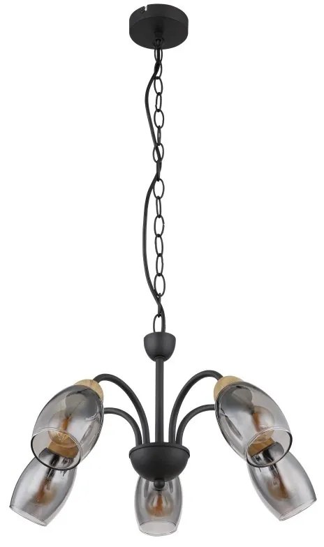 Lustra 5L design modern Gerly negru