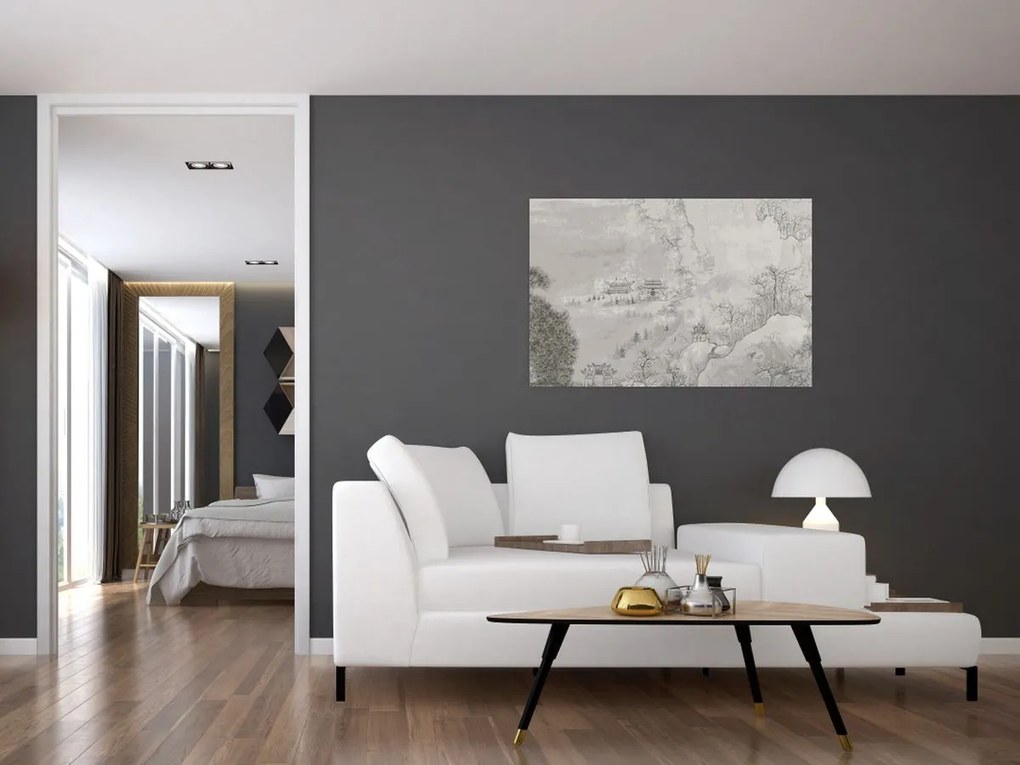 Tablou - Peisaj chinezesc (90x60 cm)
