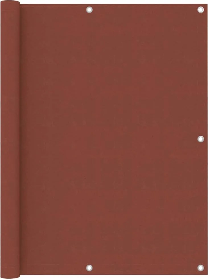 vidaXL Paravan de balcon, cărămiziu, 120x300 cm, țesătură oxford