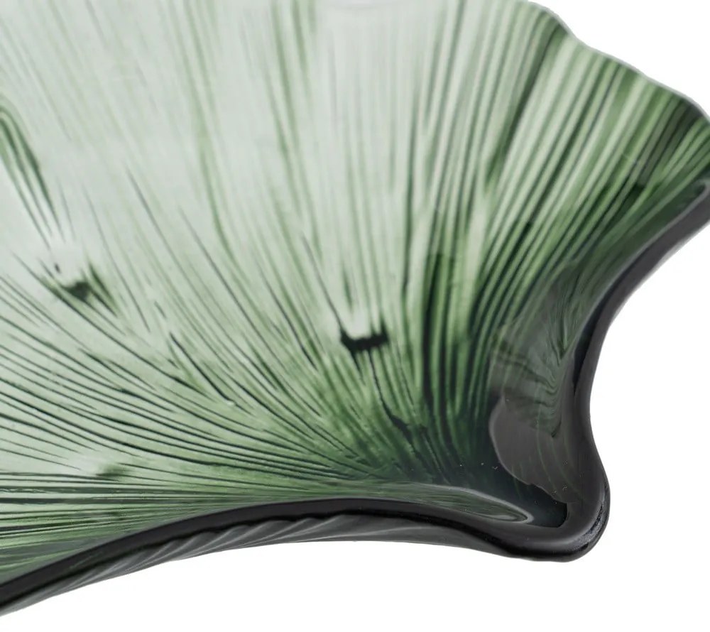 Tavă decorativă din sticlă 16x17 cm Gingko – Ixia