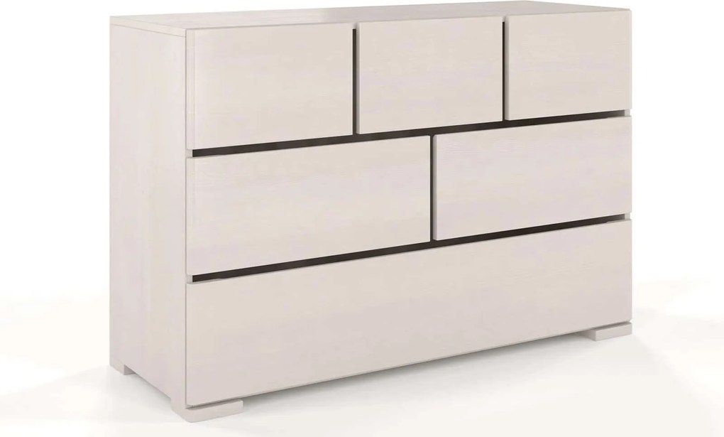 Comodă lemn masiv TerraCraft Pin 3+2+1 Sertare, 120 × 45 × 81 cm - Natural