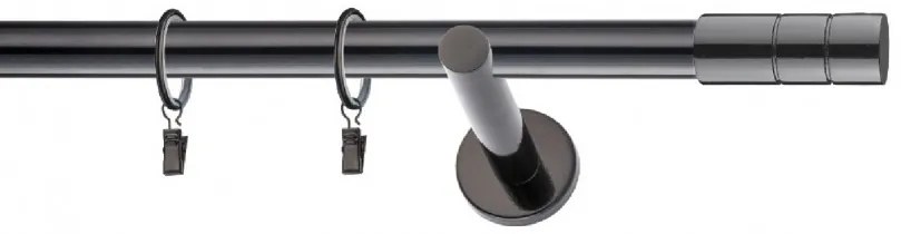 Galerie SIMPLA PRINDERE PERETE PICIOR UNIVERSAL 25 mm CILINDRU NEGRU (Alege marime: 180 cm)