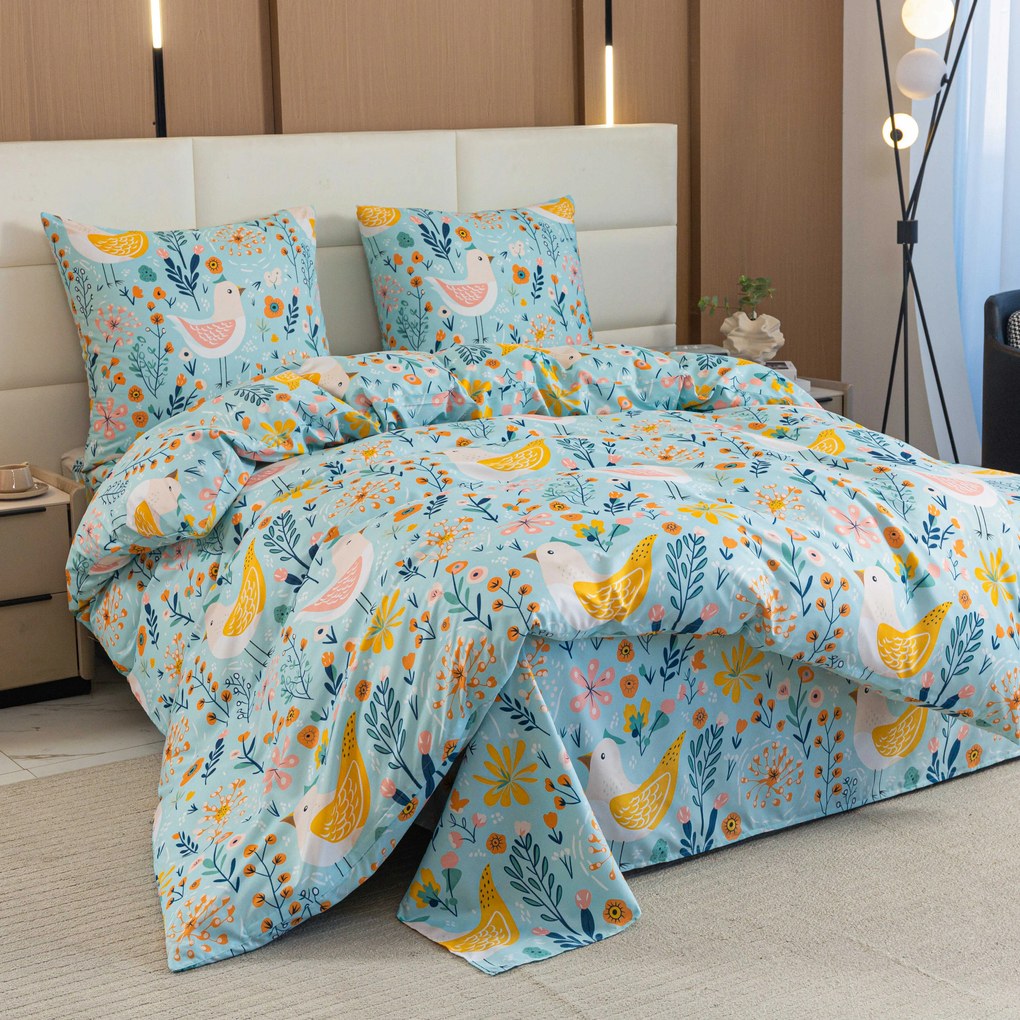 Lenjerie de pat din microfibra SPRING TWEET colorat Dimensiune lenjerie de pat: 70 x 90 cm | 140 x 200 cm