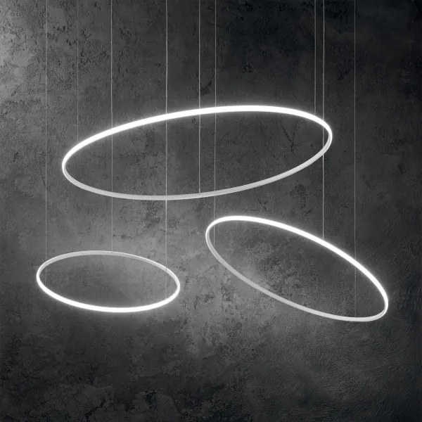 Lustră LED pe cablu Ideal Lux HULAHOOP LED/46W/230V d. 100 cm alb