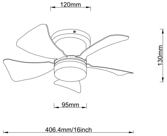 Globo 03609W - Ventilator de tavan LED dimabil HINES LED/10W/230V + telecomandă alb