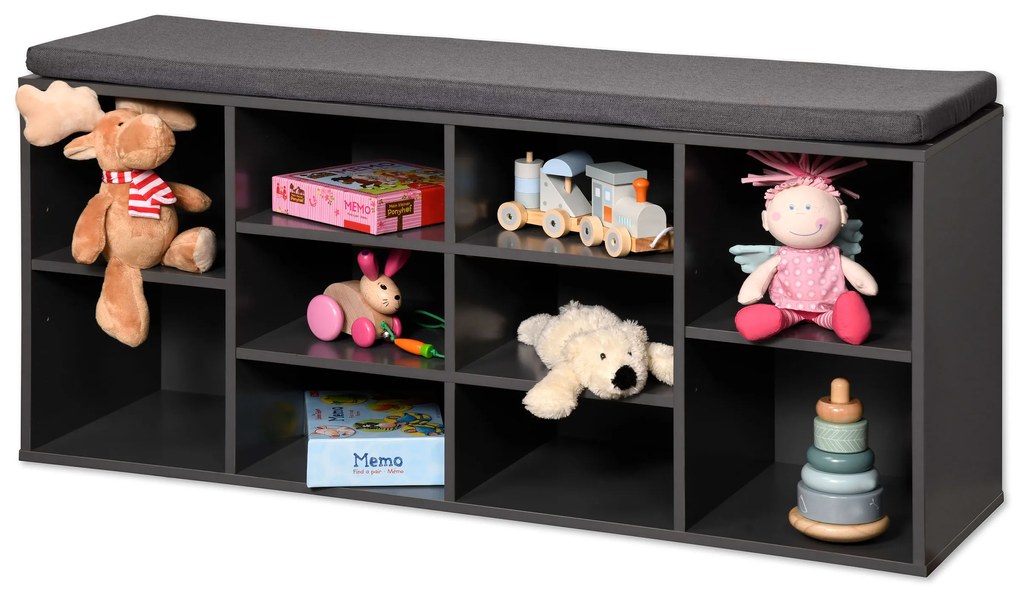 Dulap pantofi cu scaun, 10 rafturi, Kesper