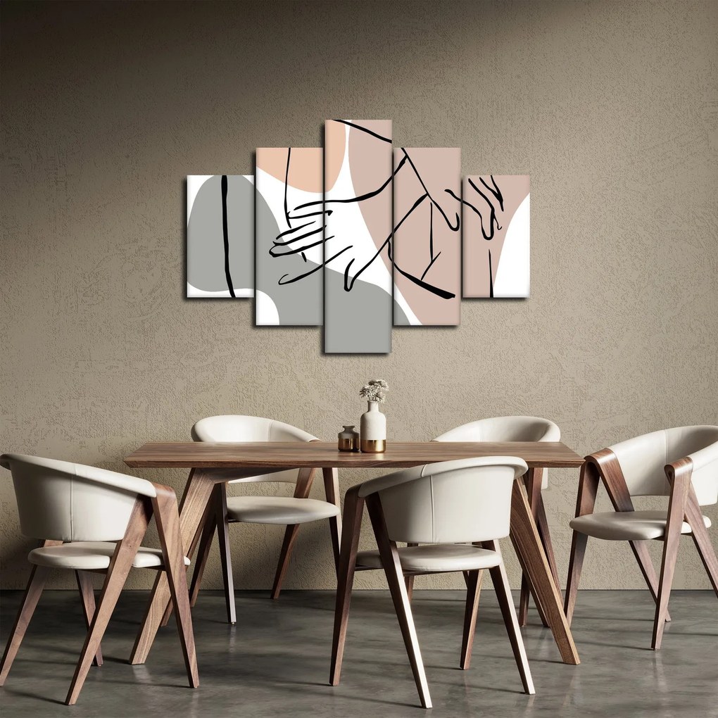 Tablou - Femeie corp linie de artă N⁰2 (150x105 cm)
