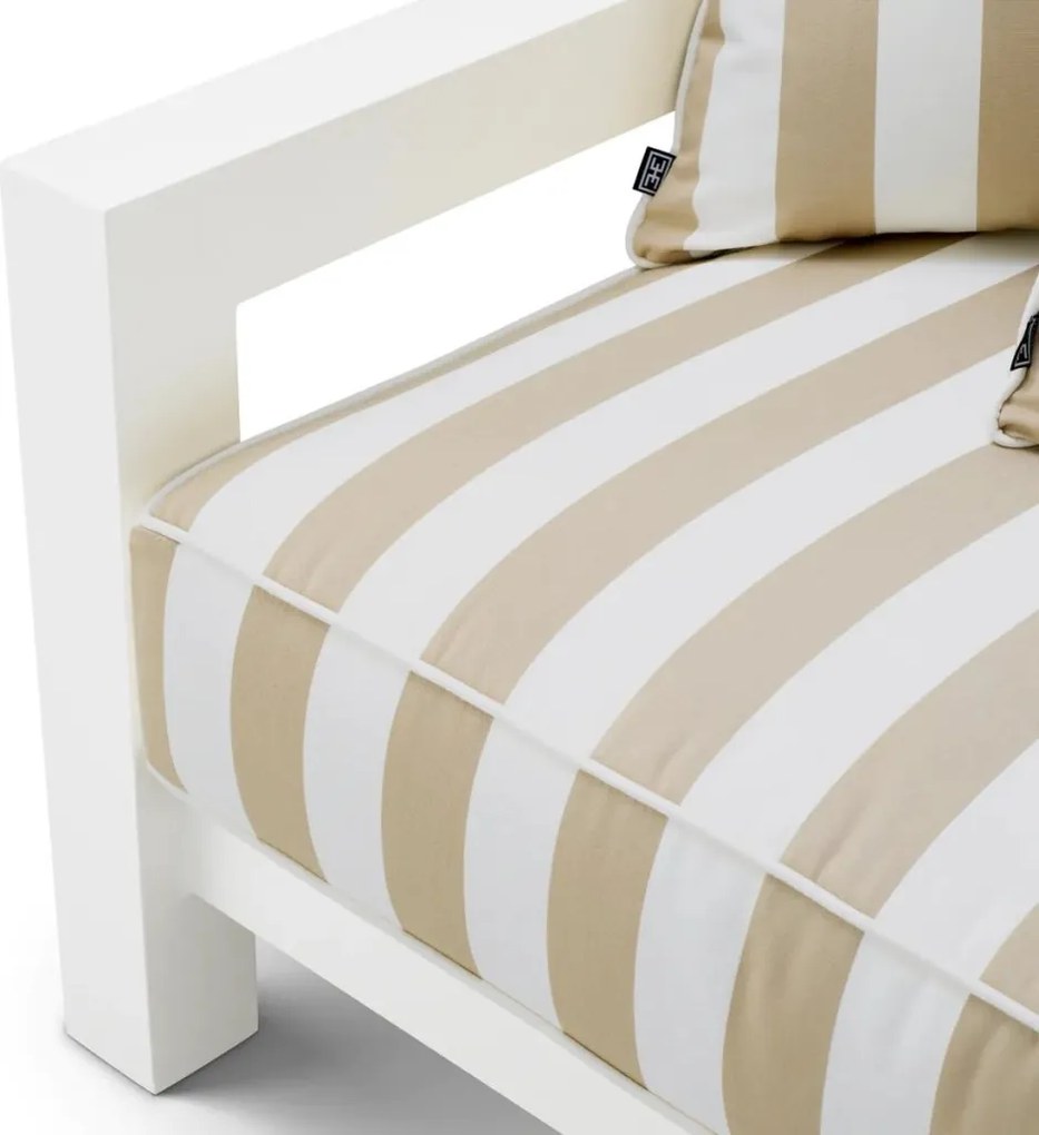 Fotoliu de interior/ exterior design LUX Cap-Antibes, alb mat