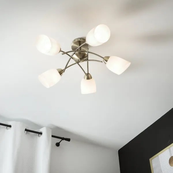 Lustră aplicată DONNA 5xE27/60W/230V patină