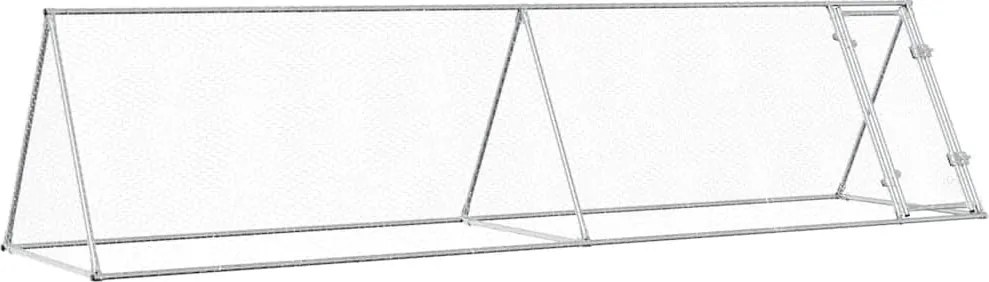 vidaXL Coteț pentru păsări, gri, 400x105x91 cm, oțel galvanizat