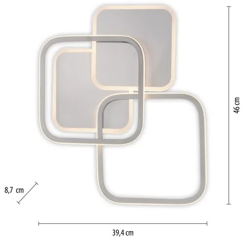 Plafonieră LED/36W/230V crom mat Leuchten Direkt 14117-55