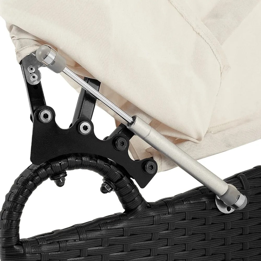 Deuba Pat de gradina din ratan LAZY BIG - negru 230 cm