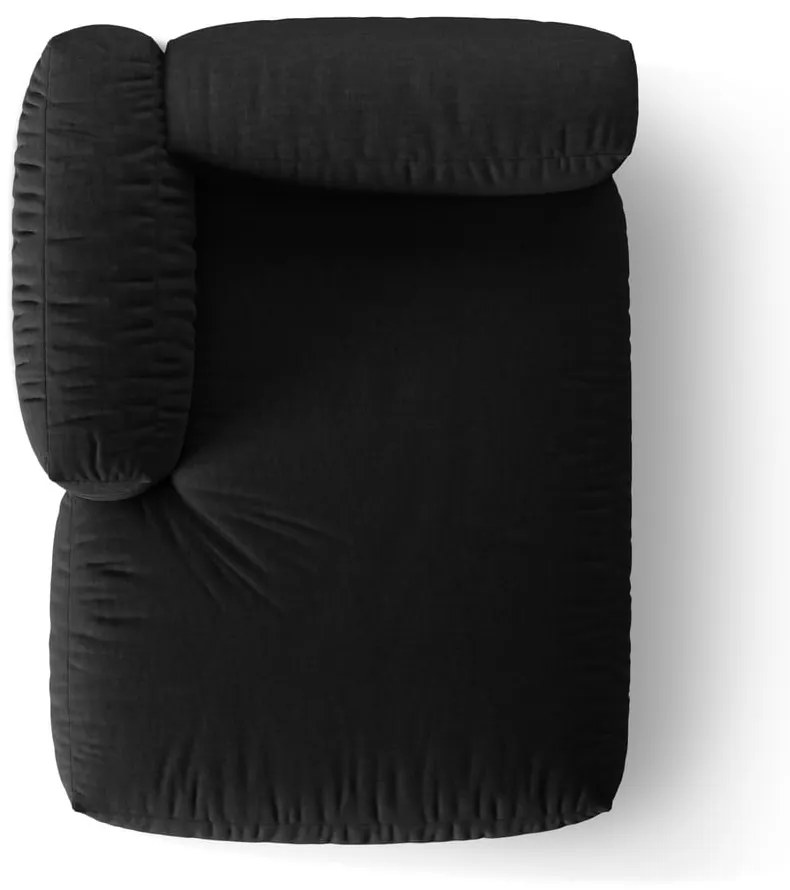 Modul pentru canapea modulară negru (cu colț pe partea stângă ) Martina – Micadoni Home