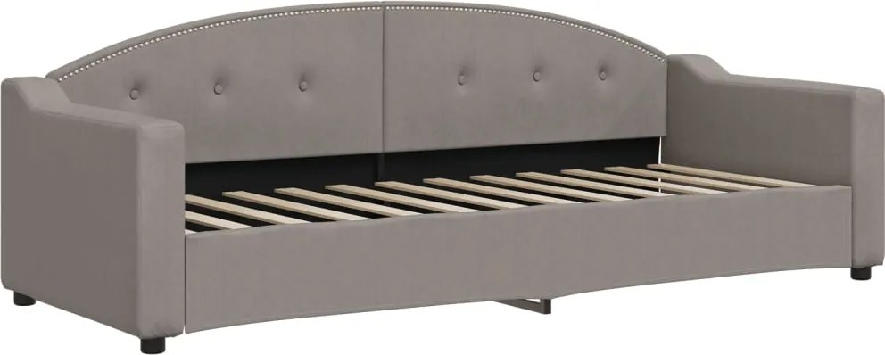 vidaXL Pat de zi, gri taupe, 80x200 cm, material textil