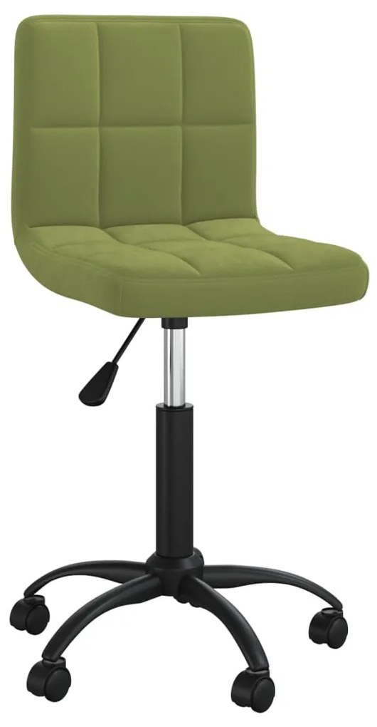 3087587 vidaXL Scaune de sufragerie pivotante 6 buc, verde deschis, catifea
