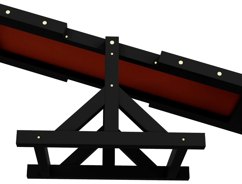 PawHut Agilitate sport pentru câini balansoar echipament antrenament câine lemn brad prelucrat cu ulei fetru bituminat antiderapant gri negru | Aosom Romania