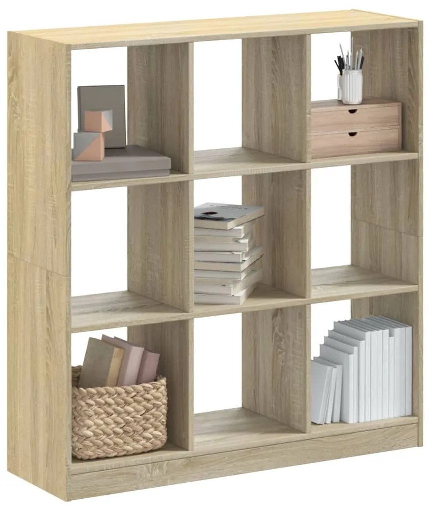 vidaXL Bibliotecă, stejar sonoma, 102x32x108 cm, lemn prelucrat
