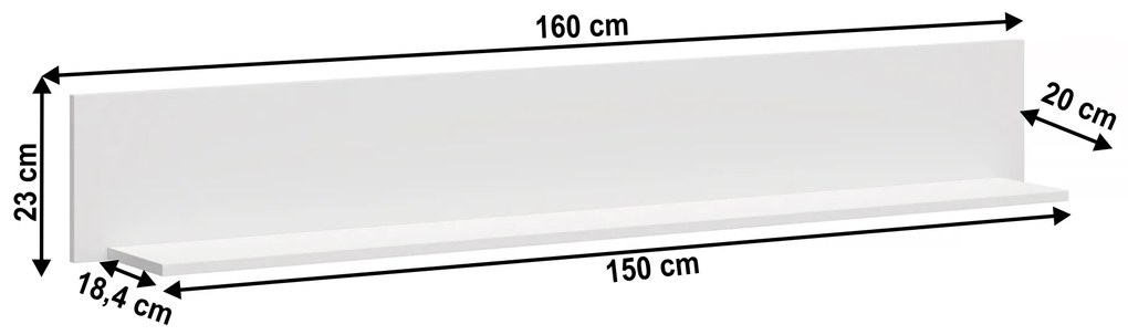 Raft 160 cm Otis (alb). 1065242