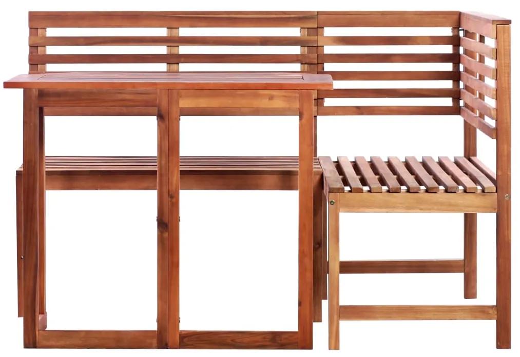 44038 vidaXL Set mobilier bistro, 2 piese, lemn masiv de acacia