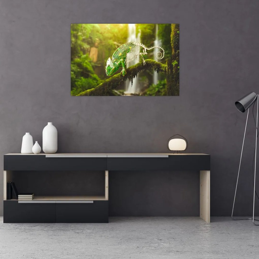 Tablou cu șopârlă (90x60 cm)