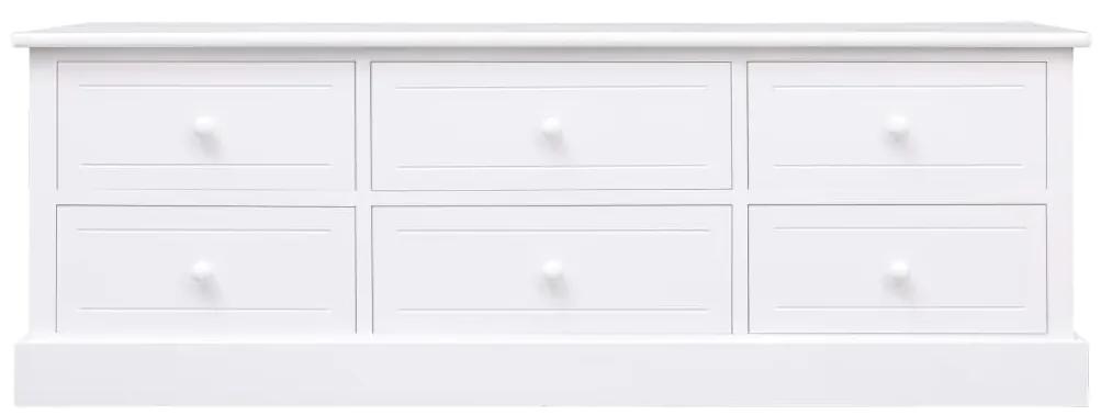 284127 vidaXL Bancă de hol, alb, 115 x 30 x 40 cm, lemn