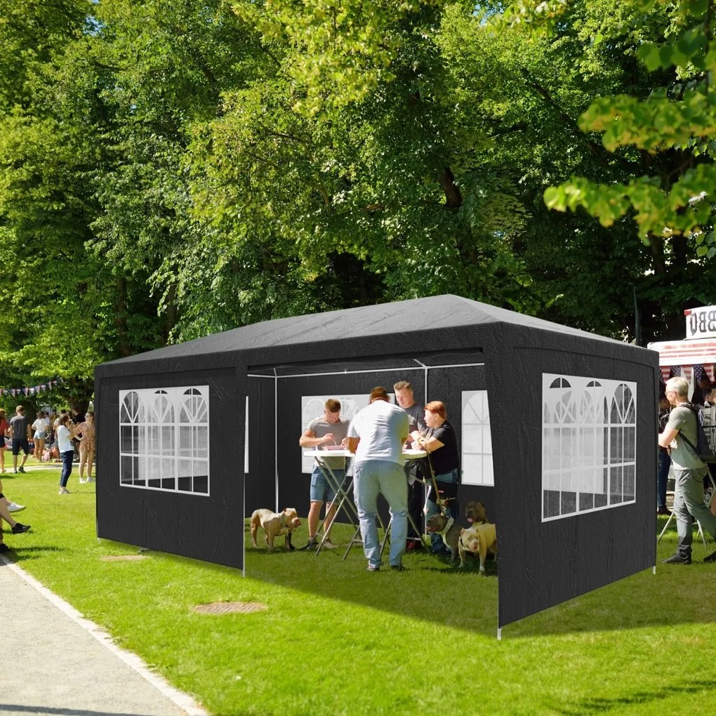 Cort de petrecere NEAPOL, 3x6m, antracit Jurhan