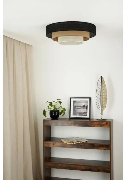 Brilagi - Lustr ASPEN LUNETA LED 12W 230V pr. 60 černá/béžová/krém