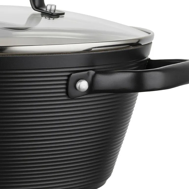 Florina Oală din aluminiu Carina Black 2,2 l, 20 cm, diam. 20 cm