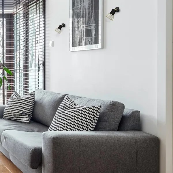 Spot de perete DANTE 1xGU10/25W/230V negru/auriu