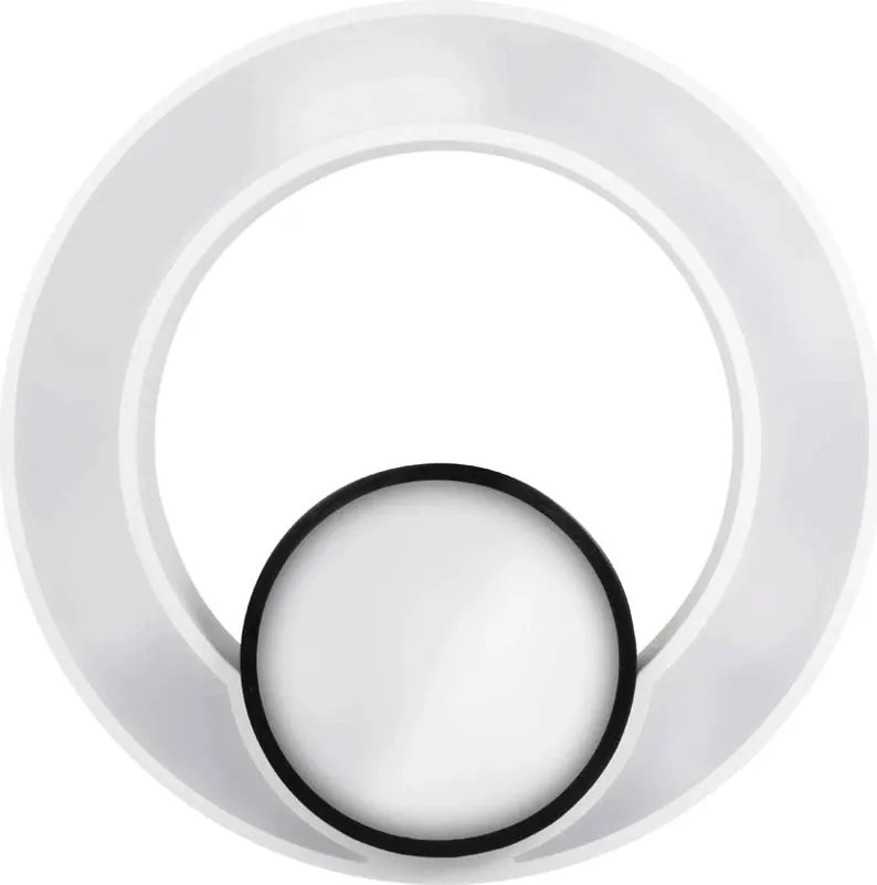 Plafonieră LED modernă Erste Donut 500mm 45W 2250lm, CCT 3000K-6000K reglabilă prin telecomandă, design circular alb-auriu pentru interior