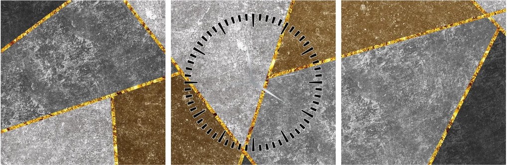 Tablou - Imitarea materialelor (cu ceas) (90x30 cm)