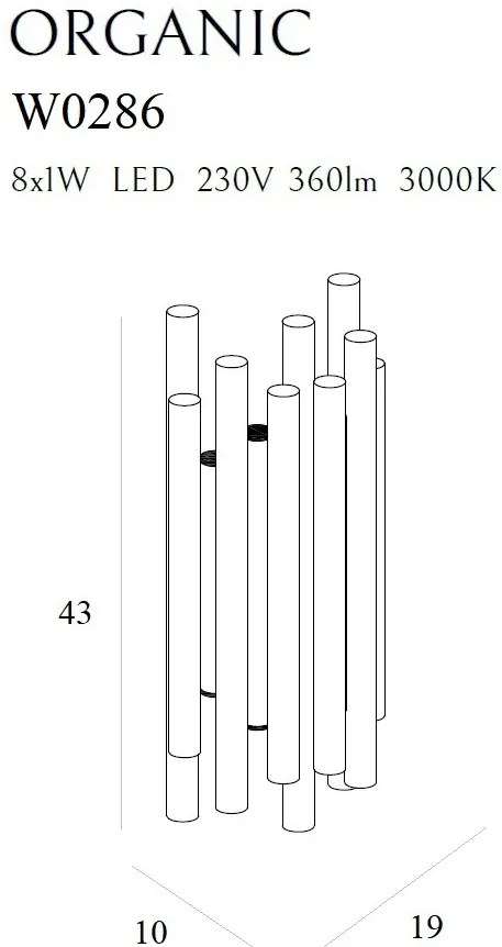 Aplica LED dimabila design Premium Class Quality ORGANIC BLACK