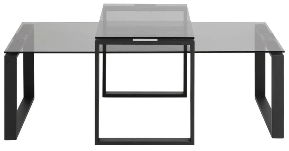 Set 2 mese de cafea cu blat din sticlă Actona Katrine