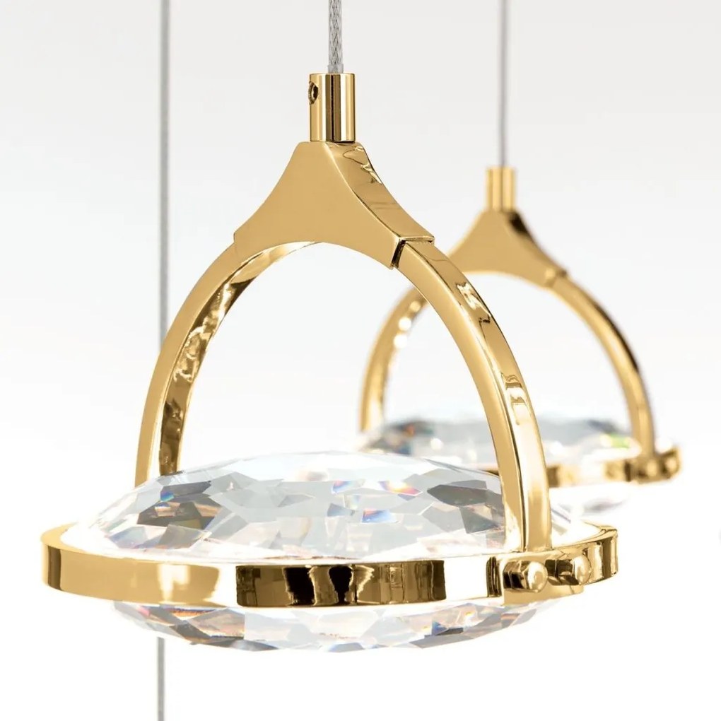 Lustra LED suspendata cu cristal K9 design lux MOON 12L