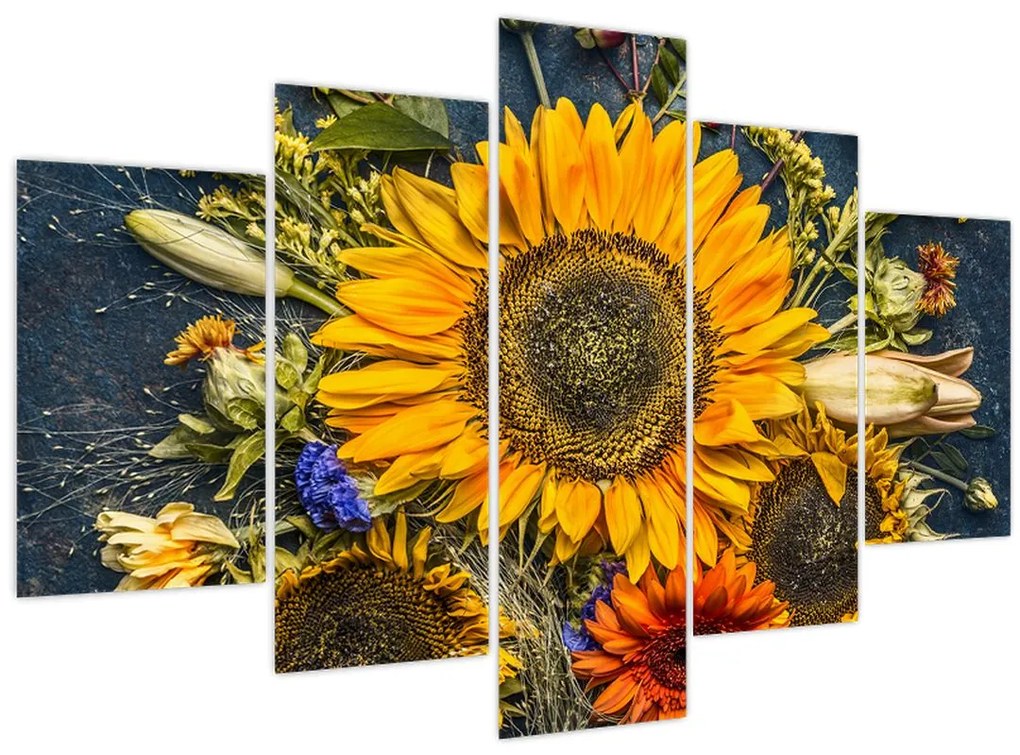 Tablou - Flori de toamnă (150x105 cm)