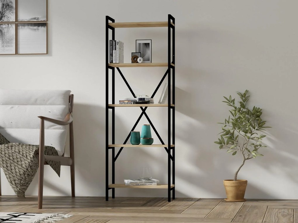 Raft Vovono (stejar + negru) . 1092870