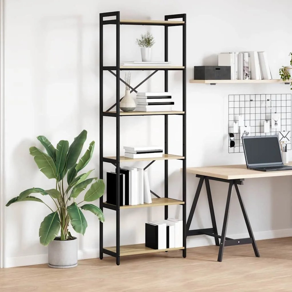 vidaXL Bibliotecă Stejar sonoma 60 x 30 x 188 cm Lemn compozit