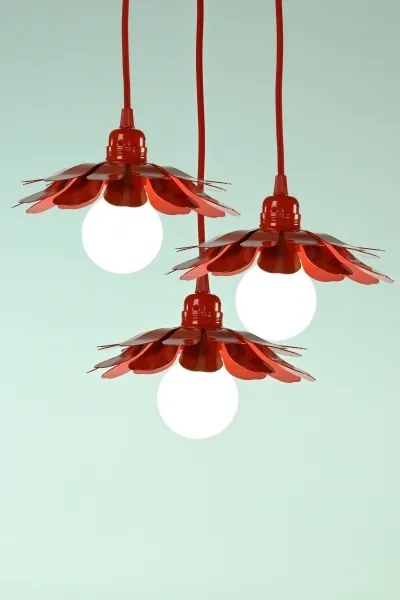 Bohemia-Design - Lustru suspendat pe cablu 1xE27/60W/230V roșu