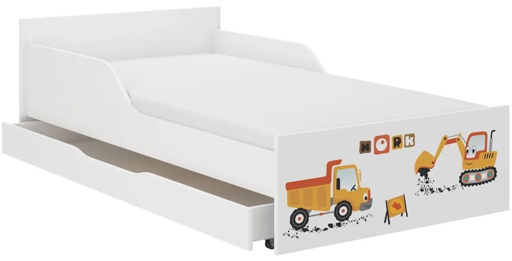 Pătuţ de înaltă calitate 180 x 90 cm pentru micii constructori