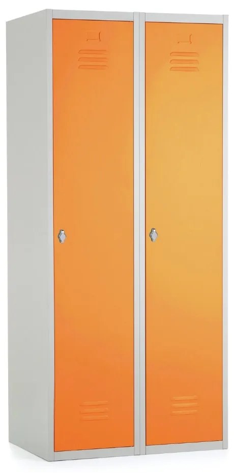 Dulap metalic, 80 x 50 x 180 cm, blocare, portocaliu - ral 2004