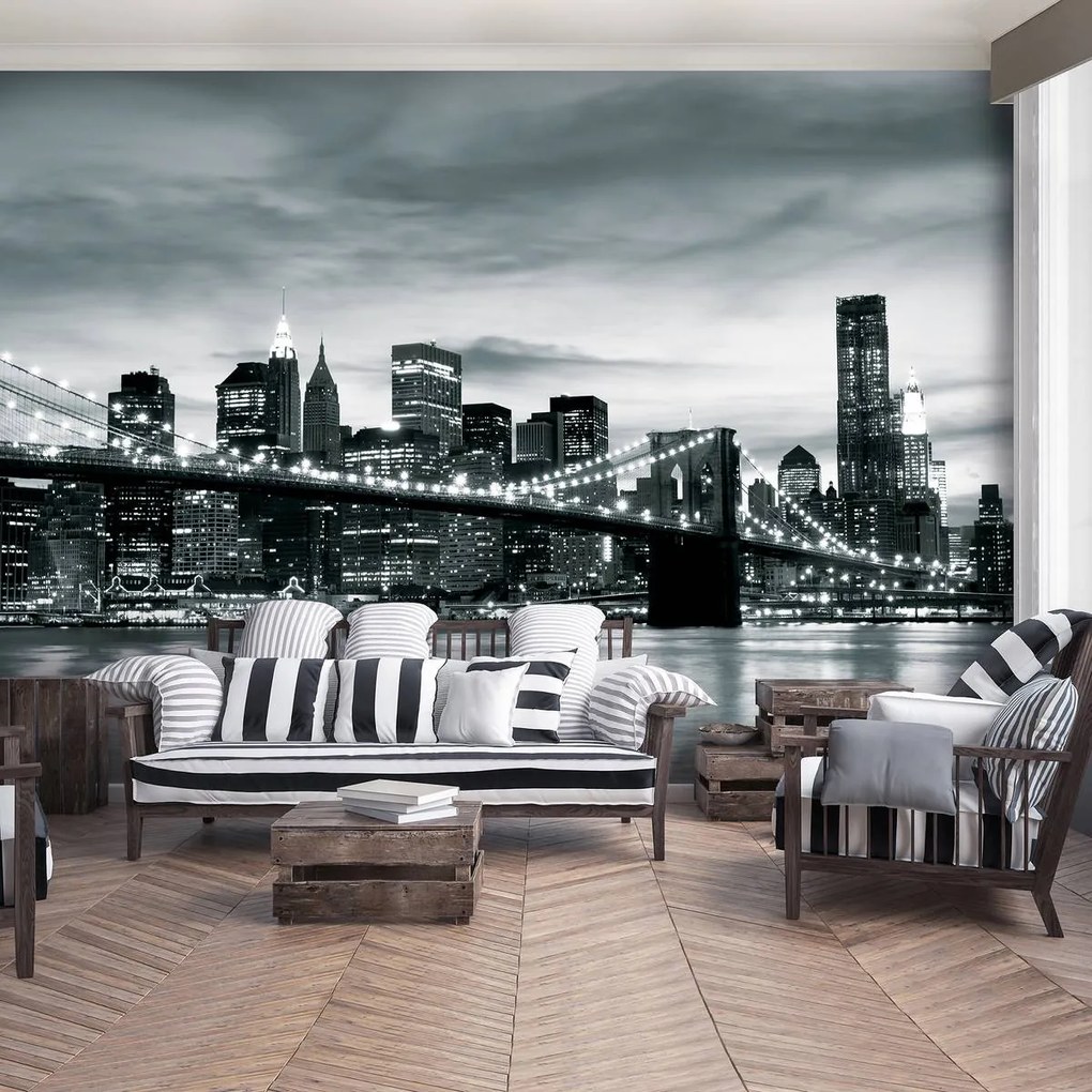 Fototapet - New York și podul Brooklin (152,5x104 cm)