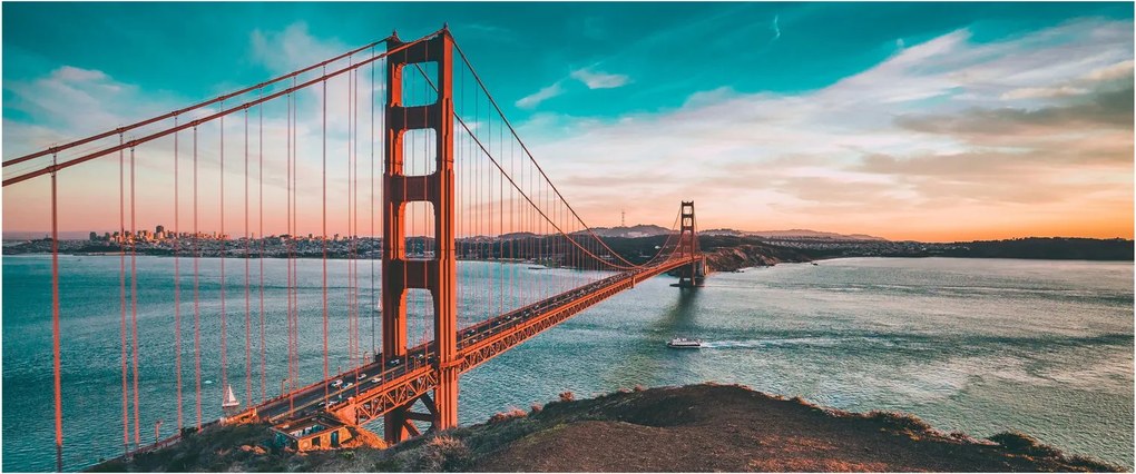 Tablou - Golden Gate, San Francisco (120x50 cm)