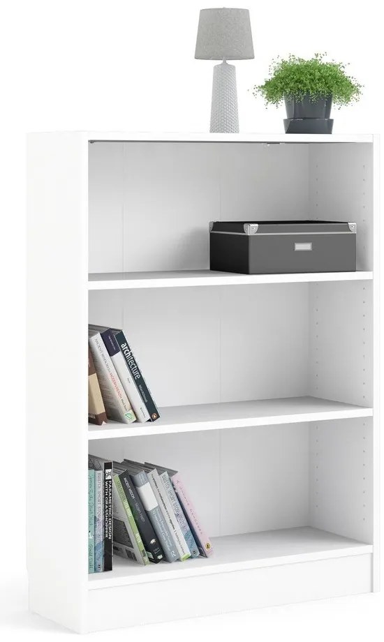 Bibliotecă Tvilum Basic, 79x107 cm, alb