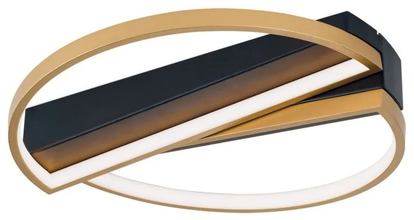 Plafoniera LED moderna design circular OLGA negru/auriu