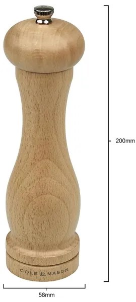 Râșniță pentru piper CAPSTAN BEECH fag 20 cm Cole&Mason