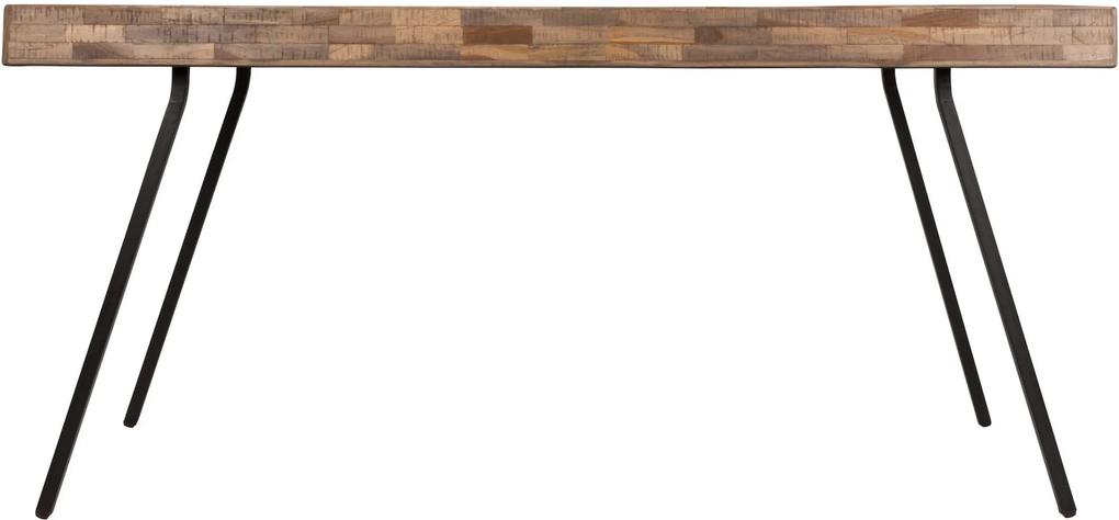 Masa dining din lemn de tec si metal Suri 160x78 cm | WHITE LABEL LIVING
