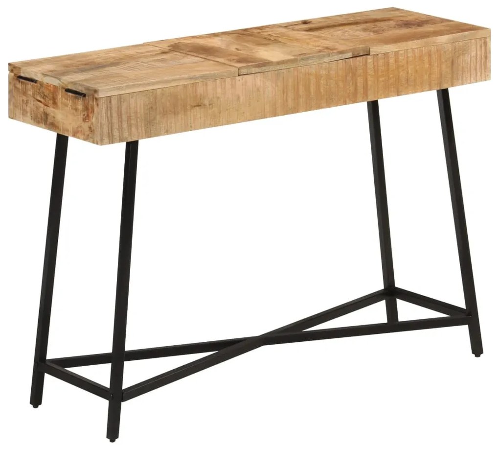 372738 vidaXL Masă de toaletă, 105x35x75 cm, lemn masiv mango brut și fier